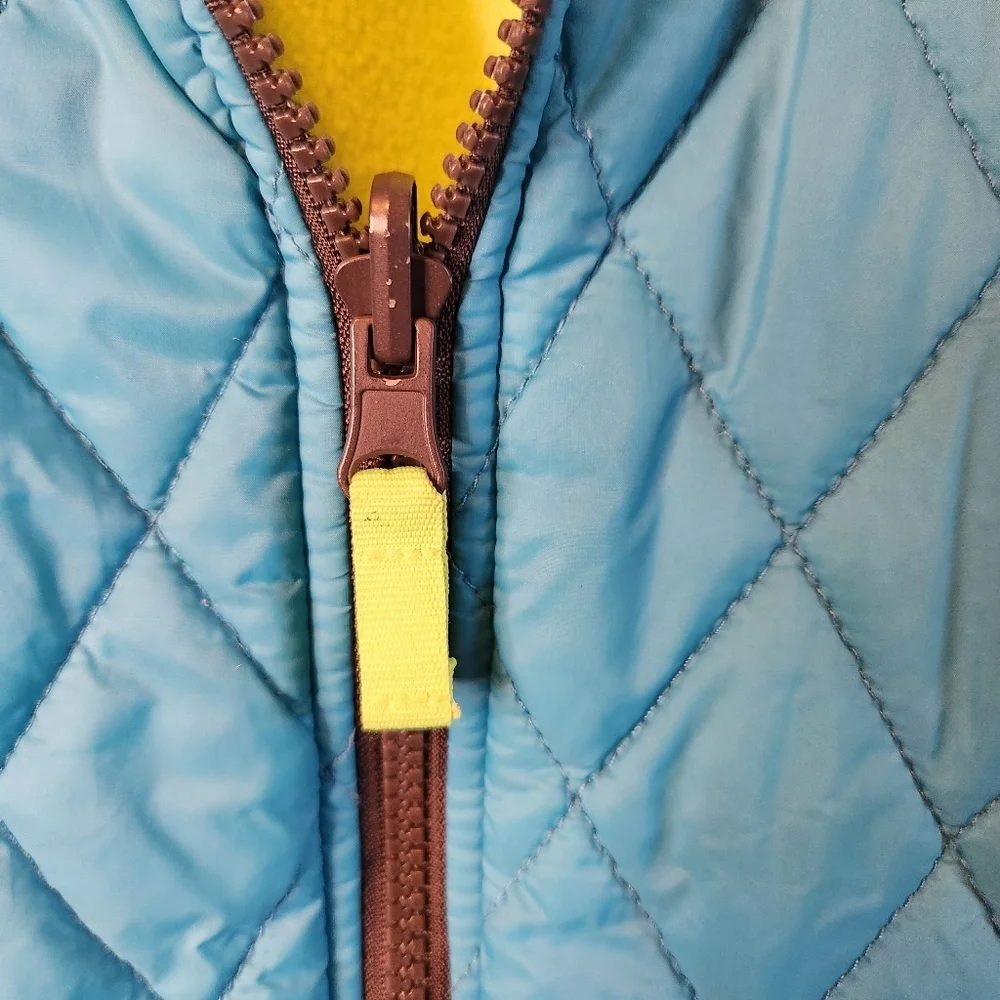 Quilted Girls Vest, turquoise